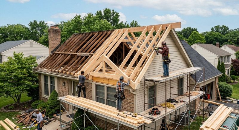 Hip Roof Framing in Kansas City, KS
